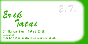 erik tatai business card